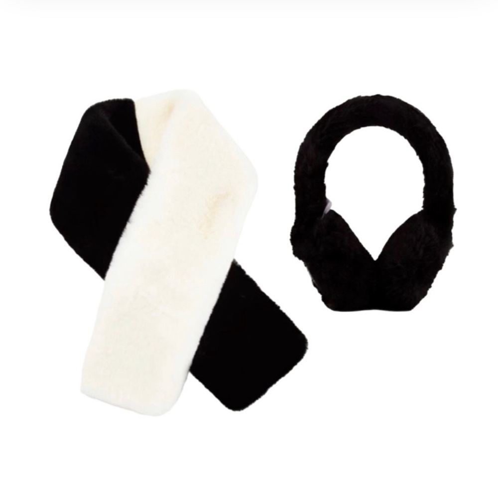 NEW Apparis Layne Faux Fur Stole & Ear Muff Bundle Set ON TREND